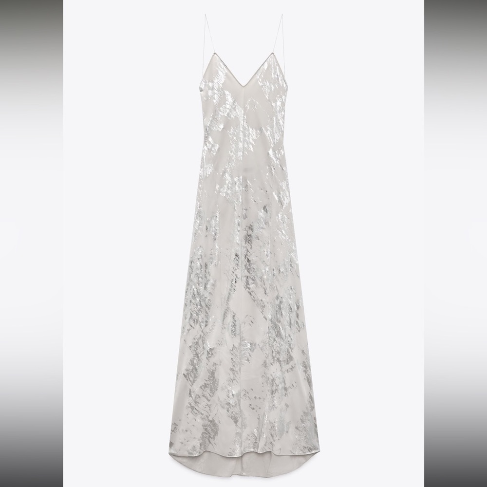 Zara Metallic Slip Dress